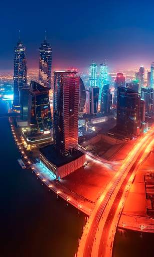 Dubai Night Live Wallpaper (backgrounds & themes) screenshot 1
