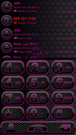 THEME DARK SPACE PINK EXDIALER screenshot 1