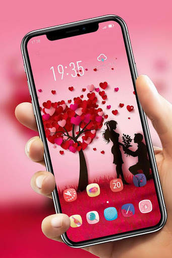 love pink romantic tree pink theme Y21L screenshot 4