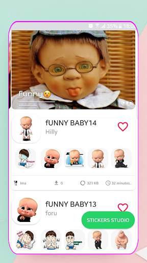 🤩New Funny Baby stickers Animated for whatsapp😍 screenshot 6