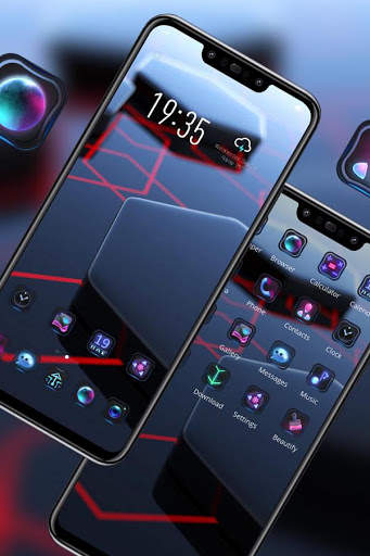 Tech тема шестигранных обоев для POCO F1 скриншот 1