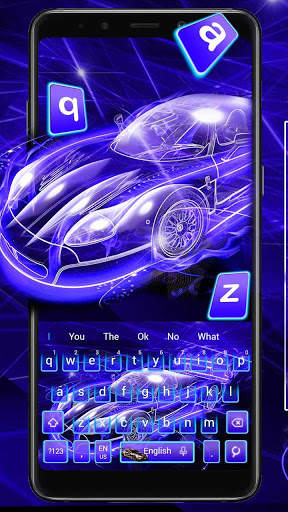 Neon SpeedX Racing Car Keyboard screenshot 1