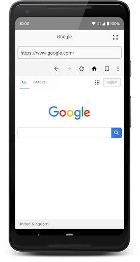 Fullscreen Browser - Gesture based web browser screenshot 1
