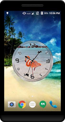 Flamingo Clock Live Wallpaper screenshot 1