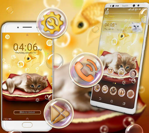 Cute Cat Launcher Theme screenshot 1