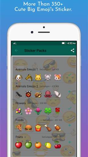 Big Emoji Stickers Packs - WAStickersApp screenshot 4