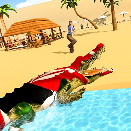 Angry Crocodile Beach Attack Animal Simulator स्क्रीनशॉट 3
