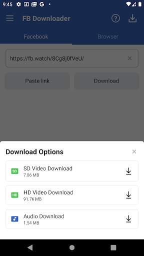 Video Downloader for Facebook screenshot 1