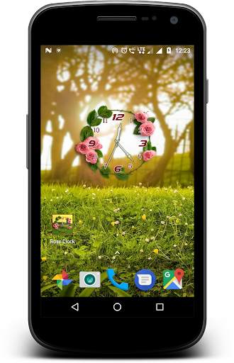 Rose clock live wallpaper screenshot 8