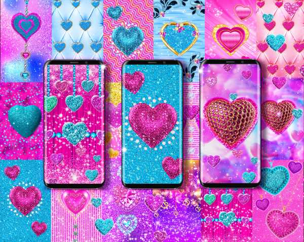 Glitter hearts live wallpaper screenshot 1