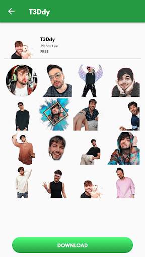 Free YouTubers stickers - WAStickerApps screenshot 2