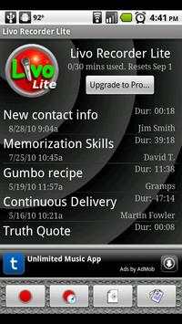 Livo Recorder Lite screenshot 1