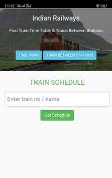 Indian Railways time table, schedule screenshot 1