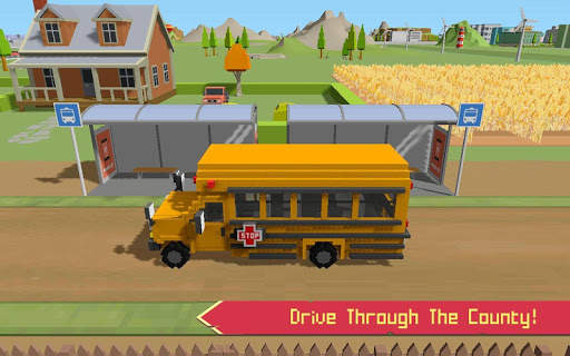 School Bus Game Blocky World screenshot 2