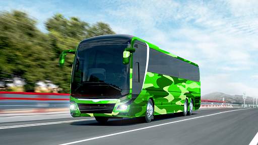 Army bus simulator 3D army bus driving games 2021 screenshot 2
