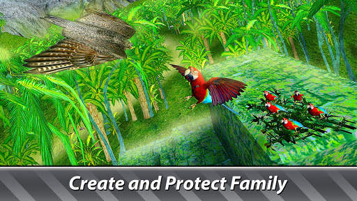 Jungle Parrot Simulator - try wild bird survival! screenshot 7