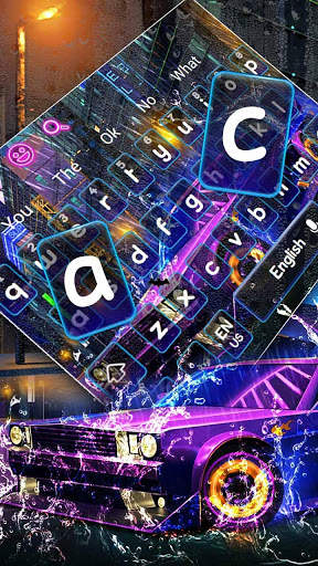 Glossy American Sports Car Keyboard screenshot 1