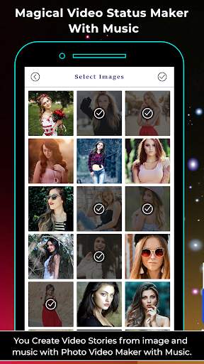 Magical Video Status Maker with Music screenshot 1