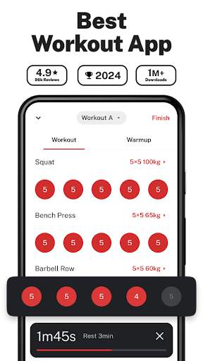 StrongLifts Weight Lifting Log screenshot 1