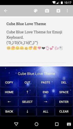 Cool Blue Love Emoji Keyboard screenshot 3