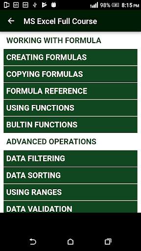 Learn MS Excel (Basic & Advance Course) скриншот 16
