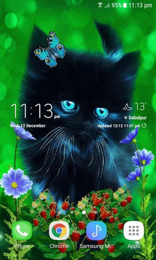 Butterfly Cat Live Wallpaper screenshot 2