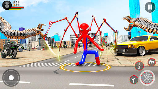 Stickman Rope Hero-Spider Game screenshot 1