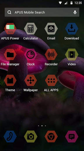 Mushrooms-APUS Launcher theme screenshot 2
