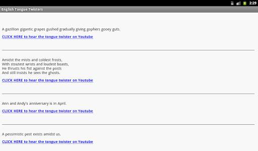 English Tongue Twisters скриншот 7