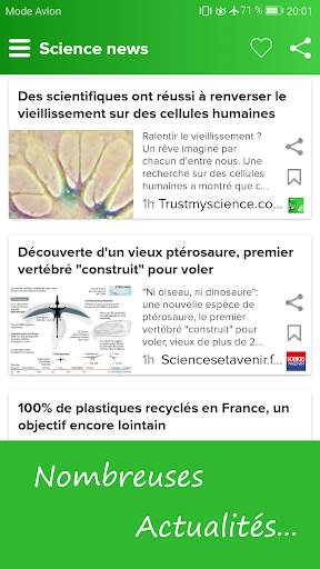 Actualités scientifiques - Gratuit - Science news screenshot 2