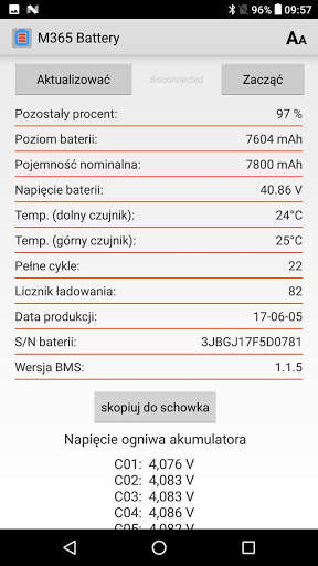 M365 Battery screenshot 2