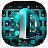 Blue 3D Tech keyboard on 9Apps