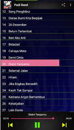 Kompilasi Lagu Padi Band screenshot 2
