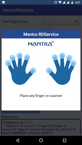 Mantra RD Service 2 تصوير الشاشة