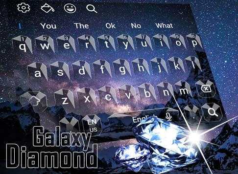Beautiful Galaxy Diamond Keyboard Theme स्क्रीनशॉट 5