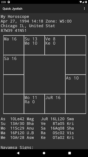 Quick Jyotish screenshot 6