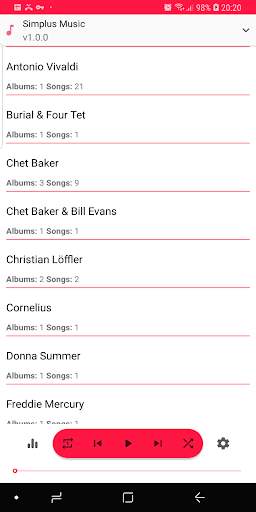 Simple Music Player screenshot 1