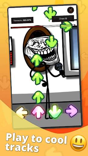 Fnf mod vs trollface screenshot 2
