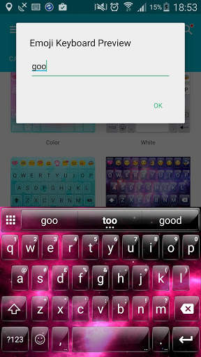 Glass Nebula Emoji Keyboard screenshot 3