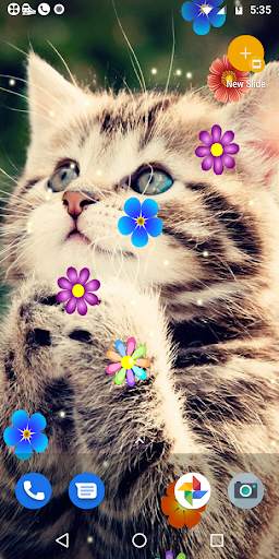 Water Touch - Cute Cat Live Wallpaper screenshot 1