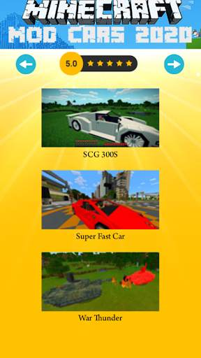 Mod Cars for MCPE 2020 7 تصوير الشاشة