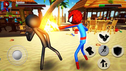 Stick Teen Age Boy vs SuperHero : Streetfight screenshot 6