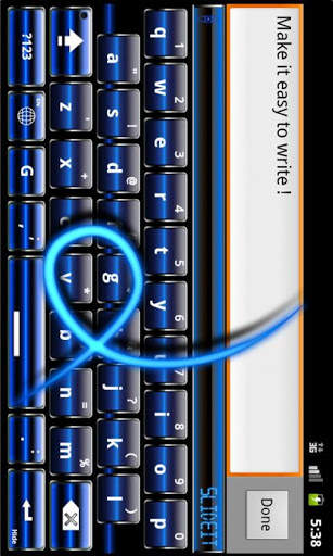 SlideIT Blue Digital Skin screenshot 3