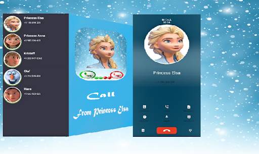 Elsa'ss Simulator FakeCall screenshot 1