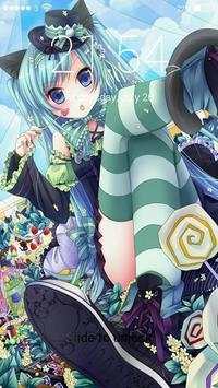 Miku Anime Vocal Lock Screen 1 تصوير الشاشة