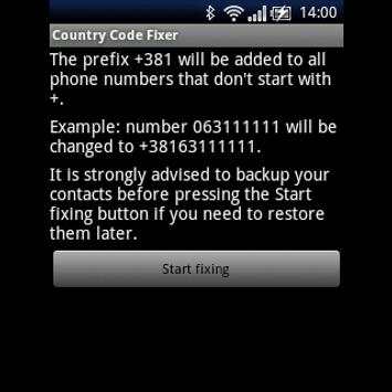 Country Code Fixer screenshot 1