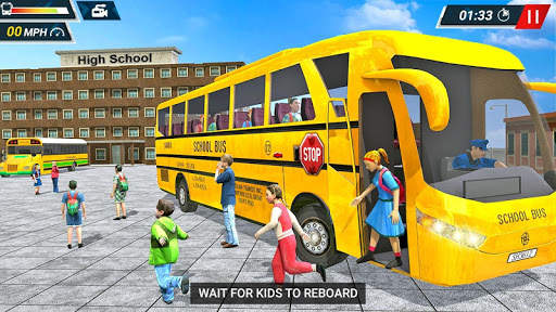 Di luar jalan Tinggi Sekolah Bis Simulator - Bus screenshot 2