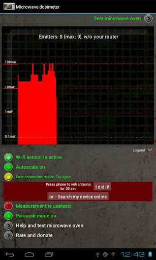 Microwave Dosimeter screenshot 1