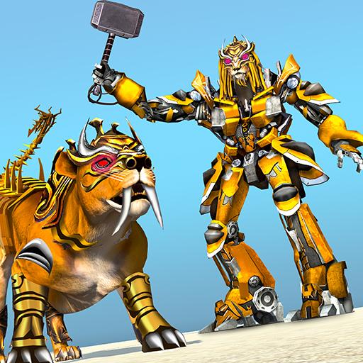 Lion Robot Car: Futuristic Robot Transformation icon
