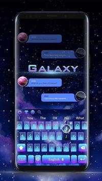 Purple Blue Galaxy Keyboard screenshot 1